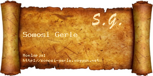 Somosi Gerle névjegykártya